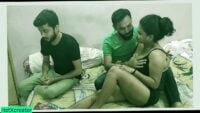 Indian shared his hot girlfriend with virgin boy and fucking together